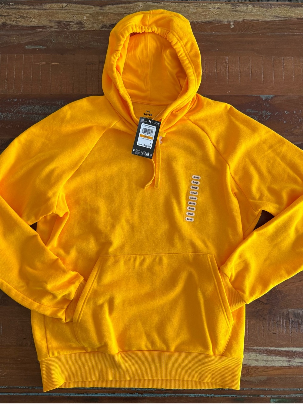 Under Armour Men's Bright Orange Pullover Hoodie! NWTS!   S